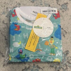 Little Sleepies Sesame Street Pajama Set - Blue and Multicolor Size 8/10
